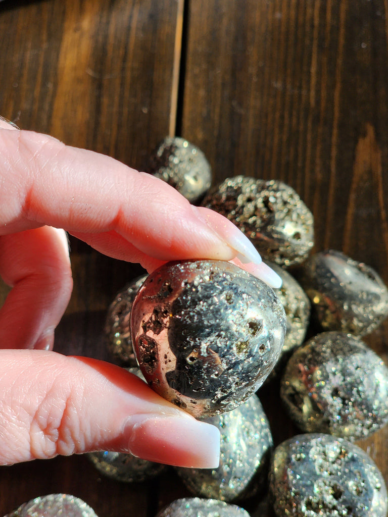 Crystals, Stones, & Gems Pyrite Tumbled Crystal Gemstone