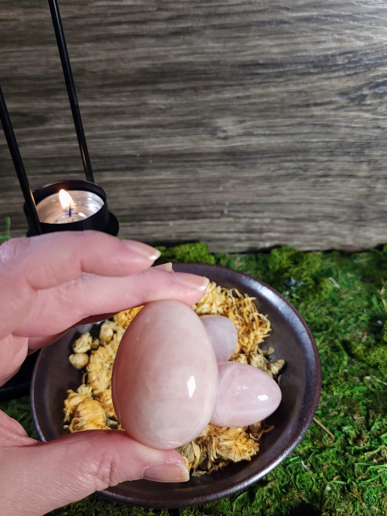 Crystals, Stones, & Gems Rose Quartz Eggs