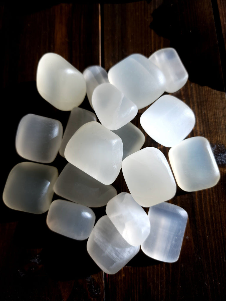 Crystals, Stones, & Gems White Calcite Tumbles